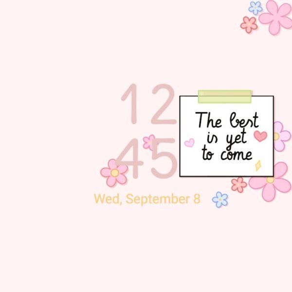 Samsung Themes: [Sim] Positive Vibes ~ Premium Theme uplifting pastel theme with motivational quotes screen shot 7