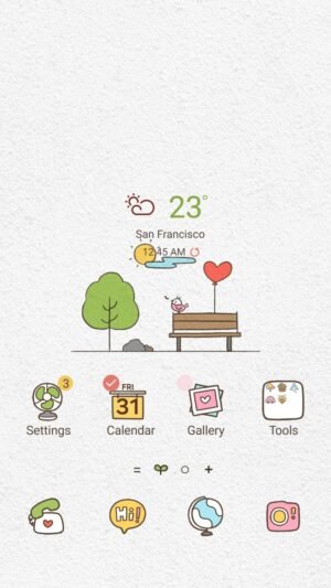 Samsung Themes: ❤️Mun❤️ Bicycle Ride ~❤️ Premium Theme relaxing bike ride theme with nature vibes screen shot 0