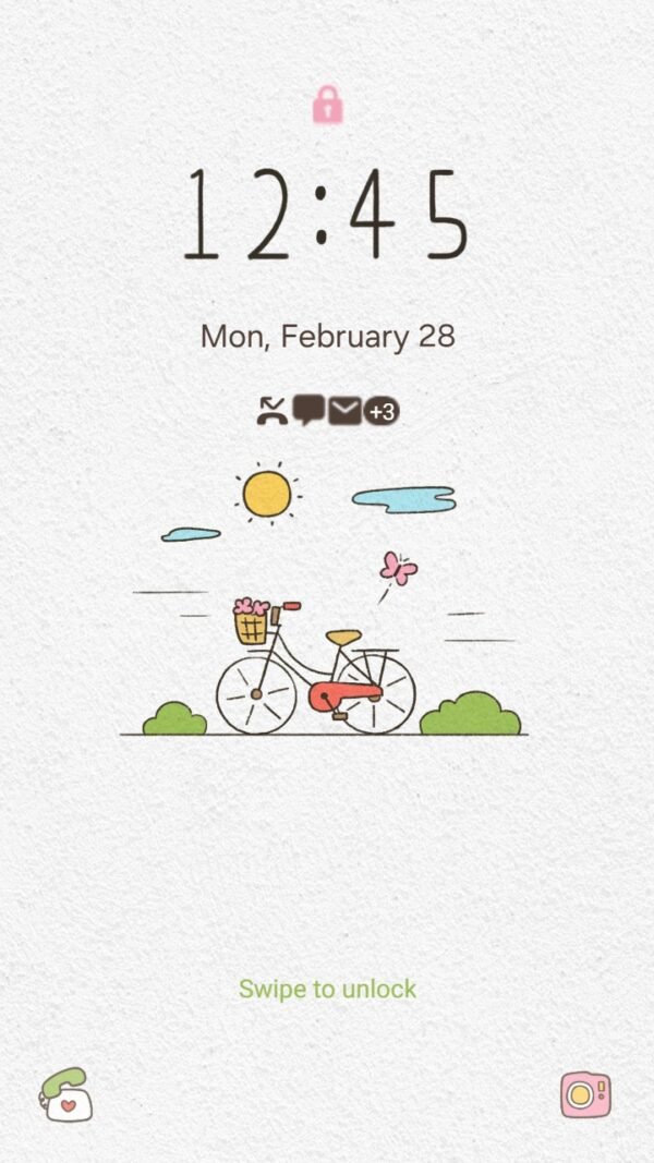 Samsung Themes: ❤️Mun❤️ Bicycle Ride ~❤️ Premium Theme relaxing bike ride theme with nature vibes screen shot 1