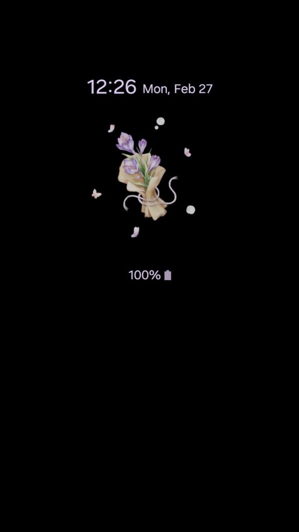 Samsung Themes: [Sim] Lavender Bloom ~ Premium Theme delicate lavender flower with a watercolor touch screen shot 6