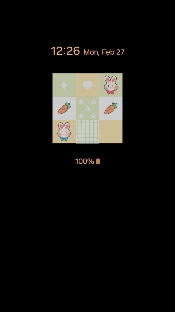 Samsung Themes: [Sim] Bunny Patch ~ Premium Theme adorable bunnies and carrots in a cute patchwork design screen shot 6