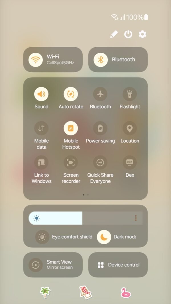 Samsung Themes: ❤️Mun❤️ Beach Getaway ~❤️ Premium Theme relaxing beach scene with umbrellas and surfboards screen shot 4