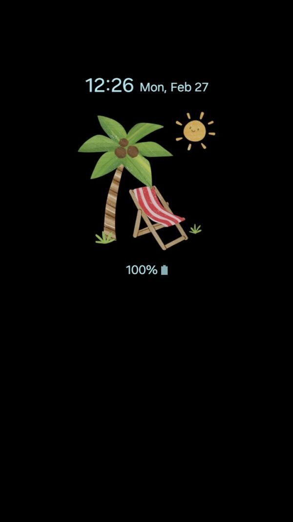 Samsung Themes: ❤️Mun❤️ Beach Getaway ~❤️ Premium Theme relaxing beach scene with umbrellas and surfboards screen shot 6