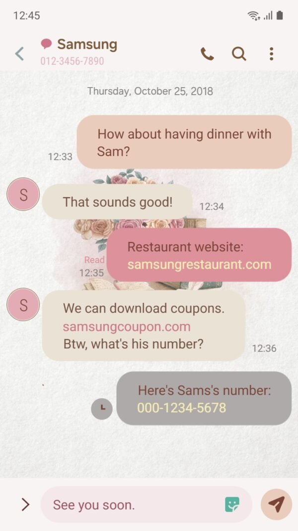 Samsung Themes: ❤️Mun❤️ Vintage Rose Elegance ~❤️ Premium Theme charming floral theme with vintage flair screen shot 3