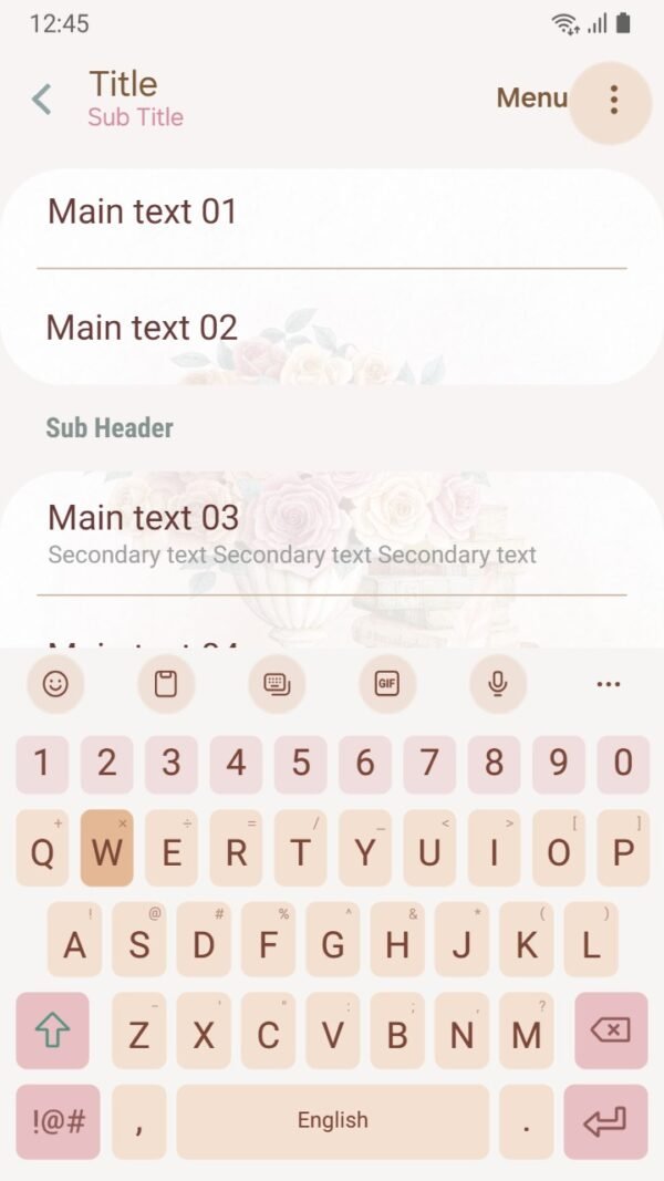 Samsung Themes: ❤️Mun❤️ Vintage Rose Elegance ~❤️ Premium Theme charming floral theme with vintage flair screen shot 5