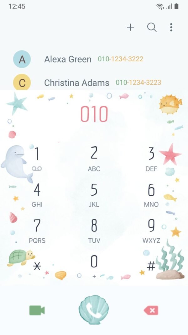 Samsung Themes: ❤️Mun❤️ Ocean Dreamscape ~❤️ Premium Theme cute underwater adventure with sea friends screen shot 2