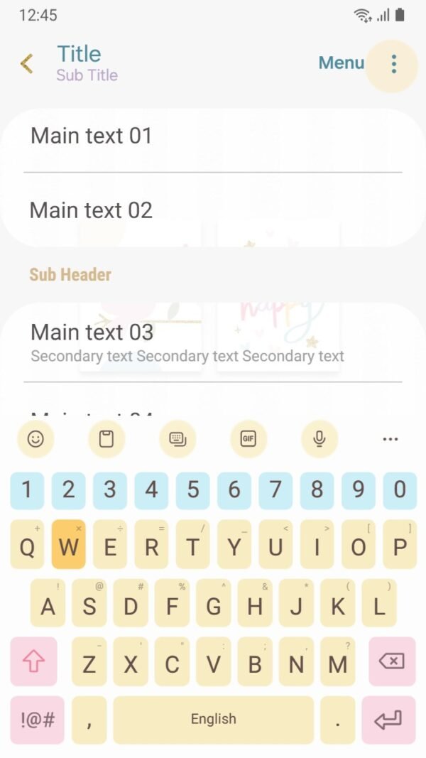 Samsung Themes: ❤️Mun❤️ Sweet Whimsy ~❤️ Premium Theme bird, happy message, rainbow cloud, and butterflies in soft harmony screen shot 5