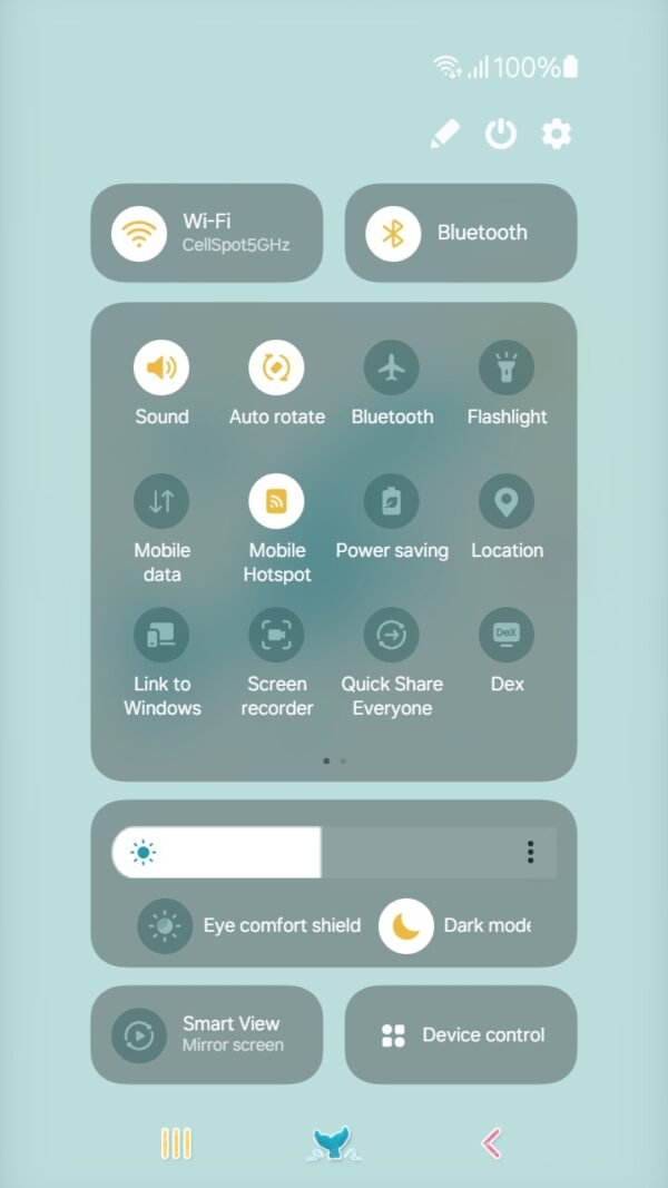 Samsung Themes: ❤️Mun❤️ Cosmic Whale Dreams ~❤️ Premium Theme whimsical whale in a starry night sky screen shot 4