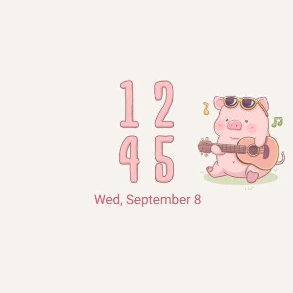 Samsung Themes: [Sim] Pig couple ~ Premium Theme about the adorable pair of pigs brings a feeling of happiness screen shot 7