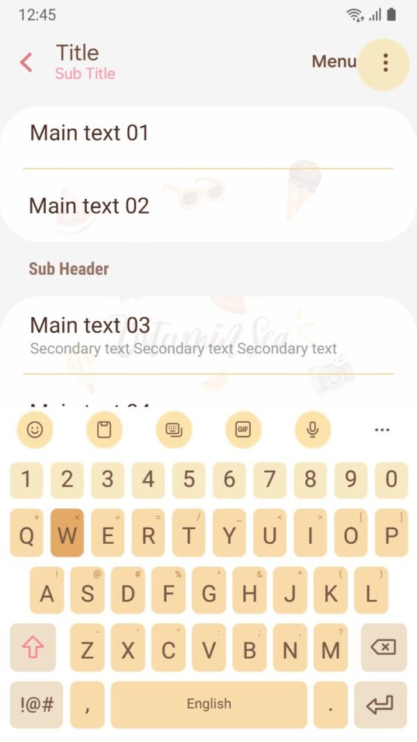 Samsung Themes: ❤️Mun❤️ Vitamin Sea ~❤️ Premium Theme with summer essentials with a sunny twist screen shot 5