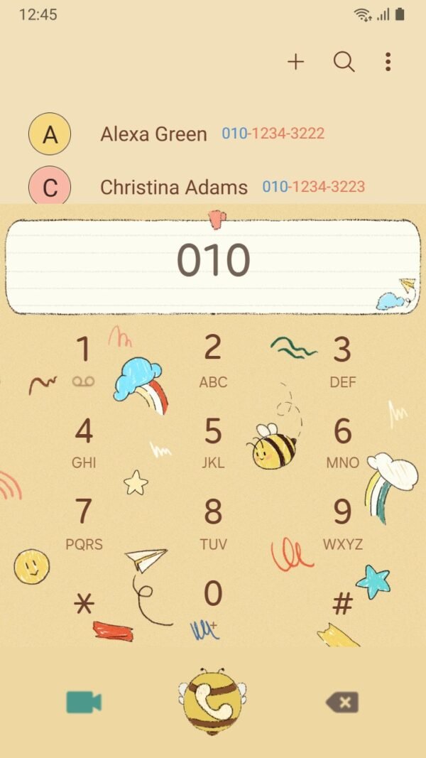 Samsung Themes: [Sim] Doodle Notebook ~ Premium Theme charming doodles to brighten your notebook theme screen shot 2