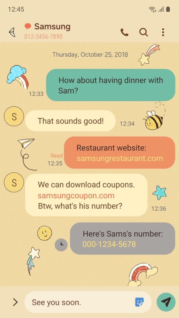 Samsung Themes: [Sim] Doodle Notebook ~ Premium Theme charming doodles to brighten your notebook theme screen shot 3