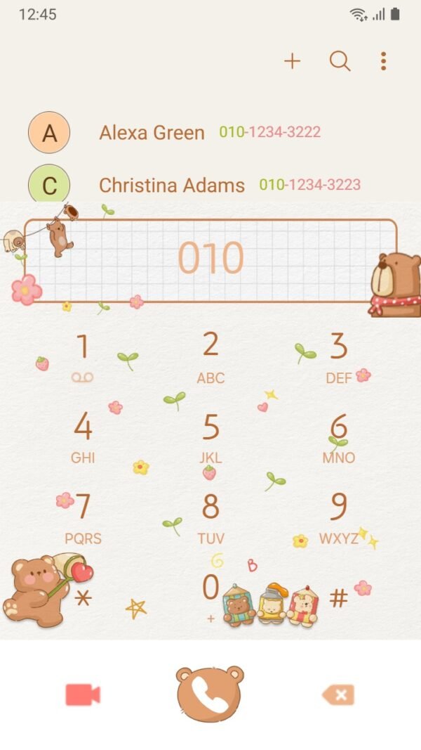 Samsung Themes: ❤️Mun❤️ Cute Trio ~❤️ Premium Theme adorable bear and cat friends theme screen shot 2