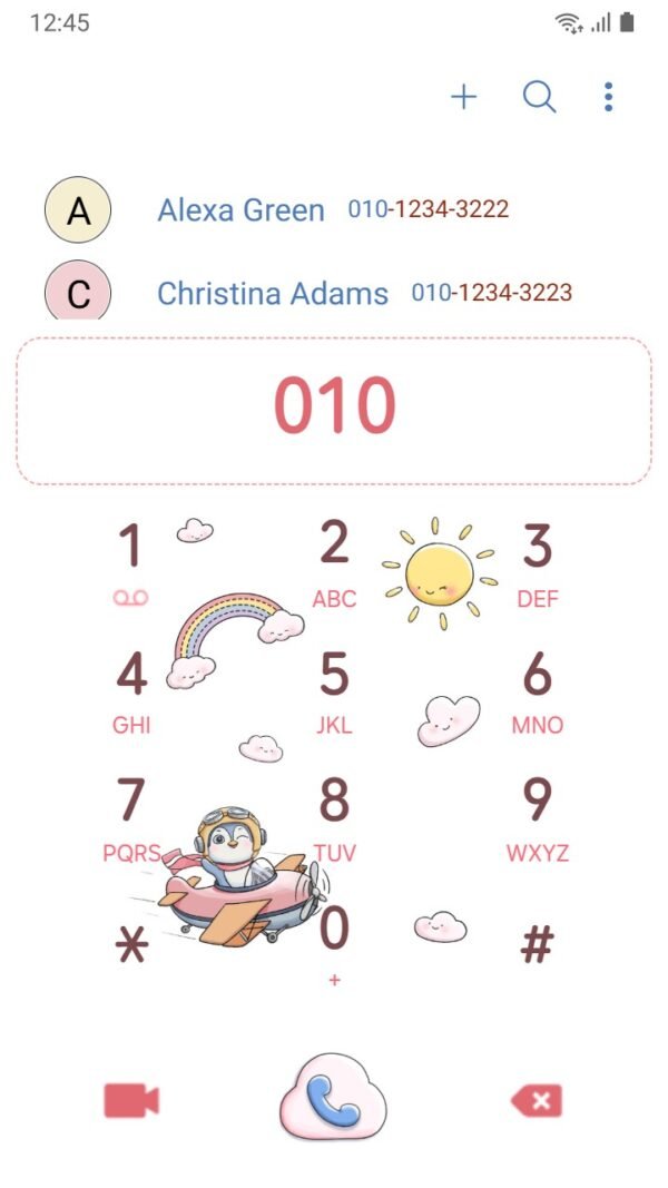 Samsung Themes: ❤️Mun❤️ Sky Penguin ~❤️ Premium Theme adorable penguin flying high in the sky screen shot 2