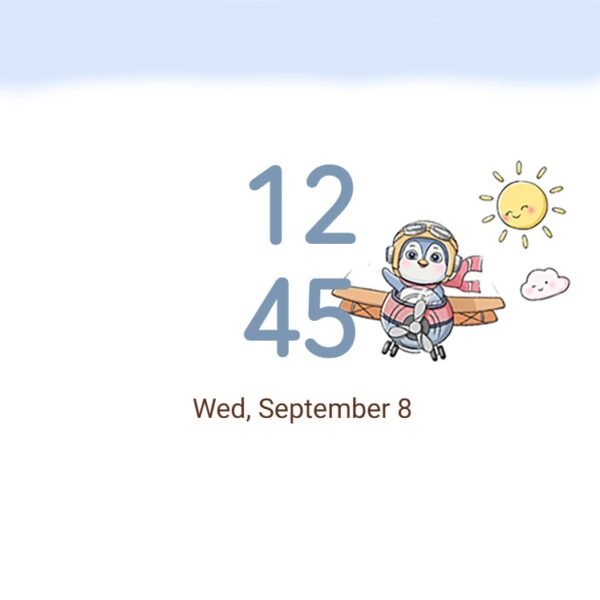 Samsung Themes: ❤️Mun❤️ Sky Penguin ~❤️ Premium Theme adorable penguin flying high in the sky screen shot 7