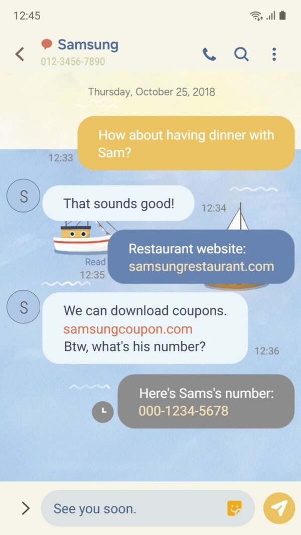 Samsung Themes: ❤️Mun❤️ Seaside Adventure ~❤️ Premium Theme a peaceful seascape with boats and seagulls screen shot 3