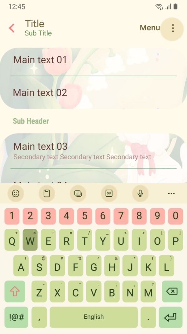 Samsung Themes: ❤️Mun❤️ Blooming Tulips ~❤️ Premium Theme gentle tulips and lilies in a soft pastel design screen shot 5