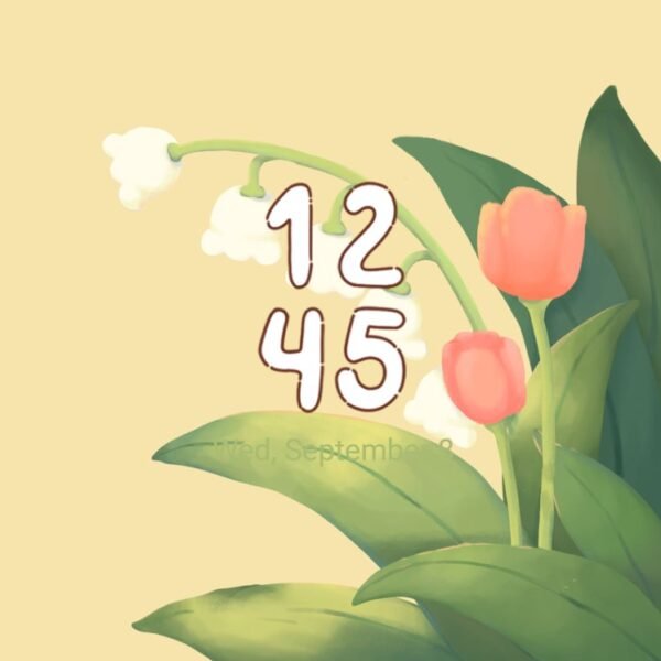 Samsung Themes: ❤️Mun❤️ Blooming Tulips ~❤️ Premium Theme gentle tulips and lilies in a soft pastel design screen shot 7