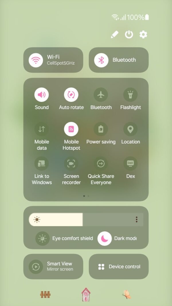 Samsung Themes: ❤️Mun❤️ Whimsical Garden Cottage ~❤️ Premium Theme charming floral cottage with playful vibes screen shot 4