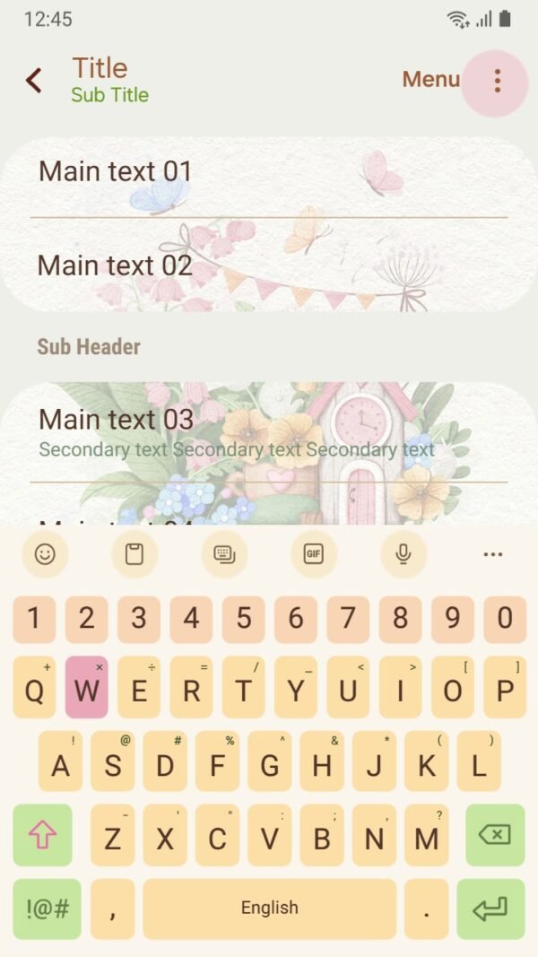 Samsung Themes: ❤️Mun❤️ Whimsical Garden Cottage ~❤️ Premium Theme charming floral cottage with playful vibes screen shot 5