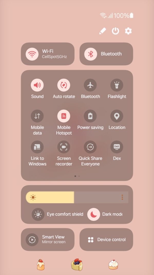 Samsung Themes: [Sim] Strawberry Cake ~ Premium Theme a strawberry shortcake slice with cream on light background screen shot 4