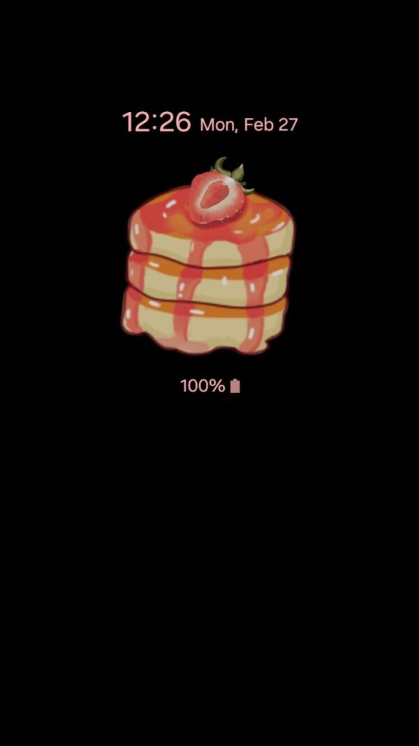 Samsung Themes: [Sim] Strawberry Cake ~ Premium Theme a strawberry shortcake slice with cream on light background screen shot 6