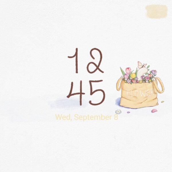 Samsung Themes: ❤️Mun❤️ Flower Kitten ~❤️ Premium Theme a cute kitten in a flower-filled bag with butterfly screen shot 7