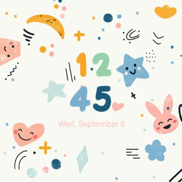 Samsung Themes: [Sim] Playful Pattern ~ Premium Theme cute shapes with happy and sad faces scattered around screen shot 7