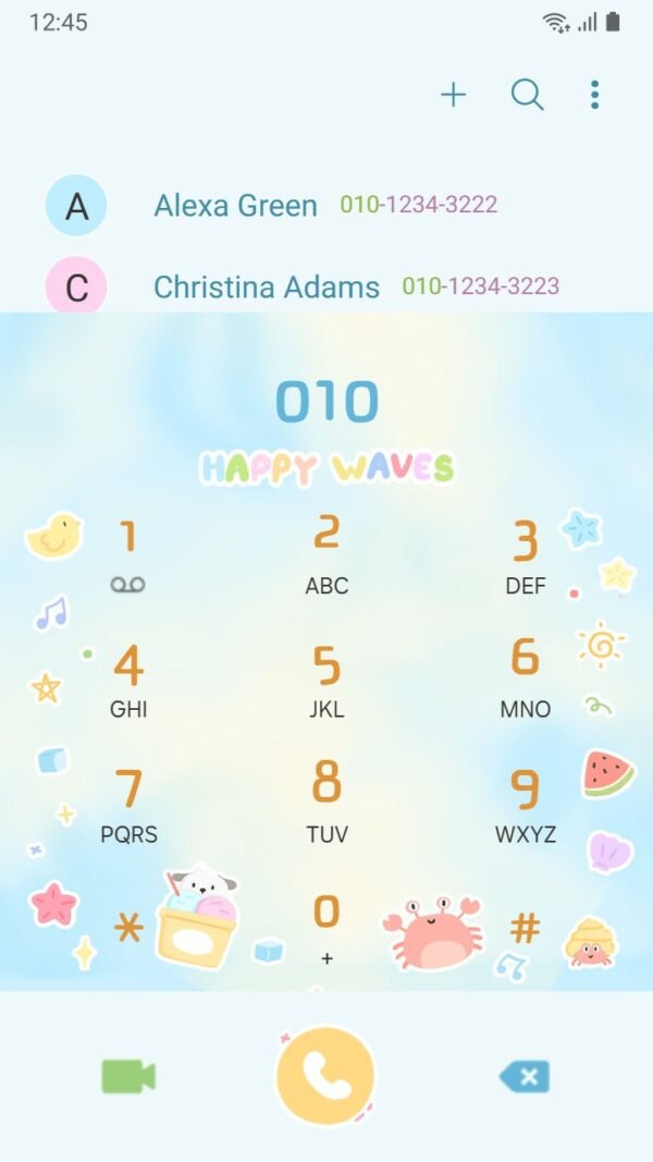 Samsung Themes: ❤️Mun❤️ Happy Waves ~❤️ Premium Theme cute animals enjoying summer fun at the beach screen shot 2
