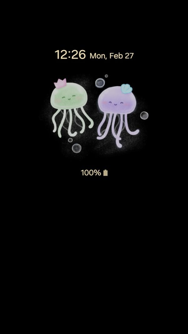 Samsung Themes: ❤️Mun❤️ Jelly Friends ~❤️ Premium Theme cute pastel jellyfish floating peacefully underwater screen shot 6