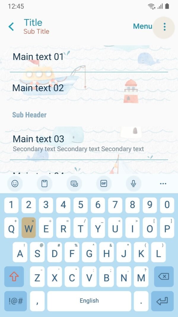 Samsung Themes: ❤️Mun❤️ Nautical Adventure Theme ~❤️ Premium Theme cute whales and boats on wavy seas screen shot 5