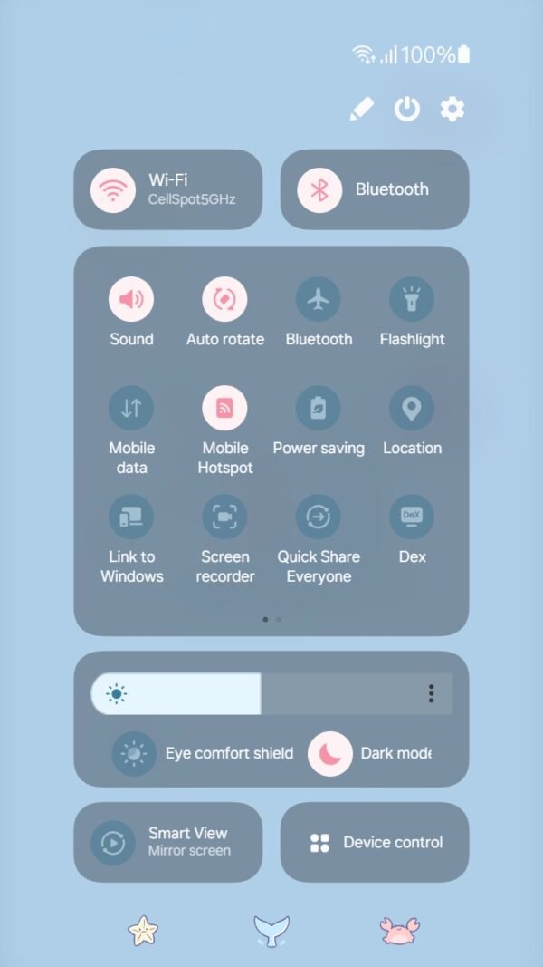 Samsung Themes: ❤️Mun❤️ Ocean Friends ~❤️ Premium Theme cute sea animals float together, playing in soft pastel waters screen shot 4
