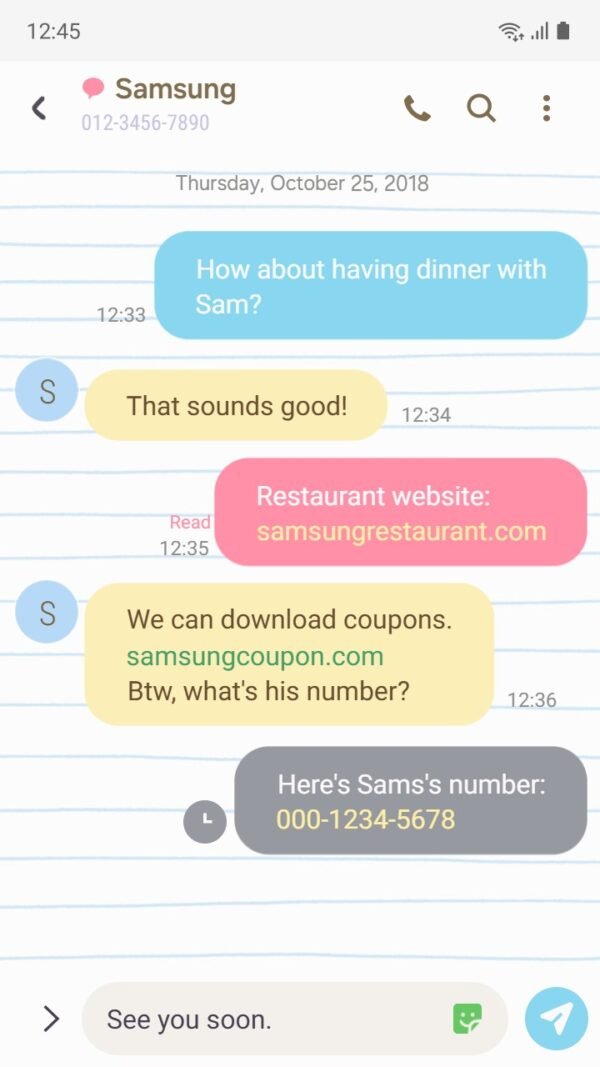 Samsung Themes: ❤️Mun❤️ Happy Notes ~❤️ Premium Theme fun and playful doodles with positive words on lined notebook paper screen shot 3