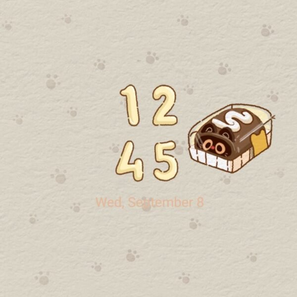 Samsung Themes: [Sim] Coffee Cat ~ Premium Theme a cute barista cat serves coffee and pastries in a cozy cafe scene screen shot 7