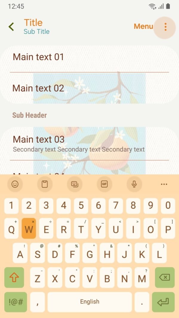 Samsung Themes: ❤️Mun❤️ Citrus Charm ~❤️ Premium Theme juicy tangerines and blossoms shine against a refreshing blue background screen shot 5