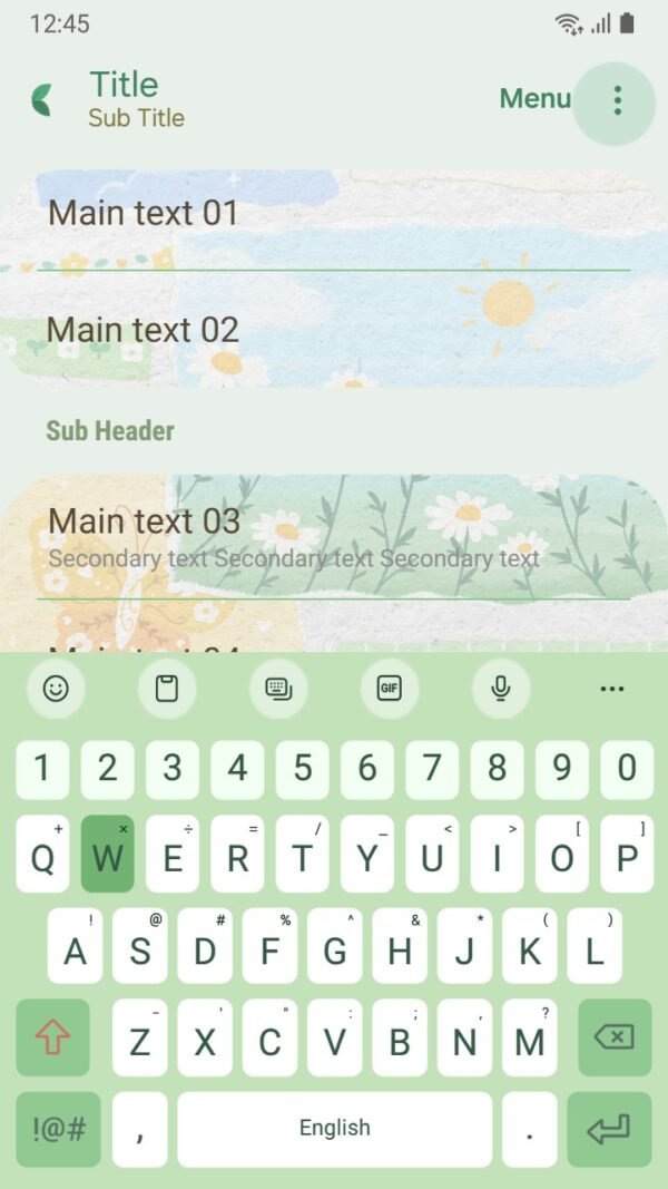 Samsung Themes: ❤️Mun❤️ Blooming Torn Paper ~❤️ Premium Theme with torn paper design with blooming floral accents screen shot 5