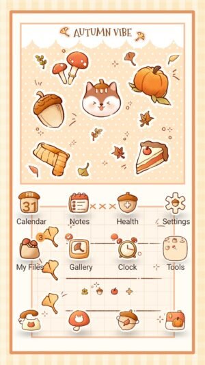 Samsung Themes: ❤️Mun❤️ Autumn Cozy Theme ~❤️ Premium Theme warm autumn vibes with cute fall icons screen shot 0