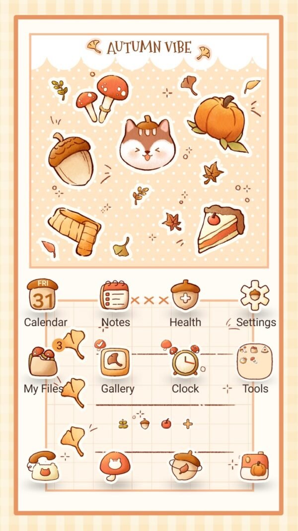Samsung Themes: ❤️Mun❤️ Autumn Cozy Theme ~❤️ Premium Theme warm autumn vibes with cute fall icons screen shot 0