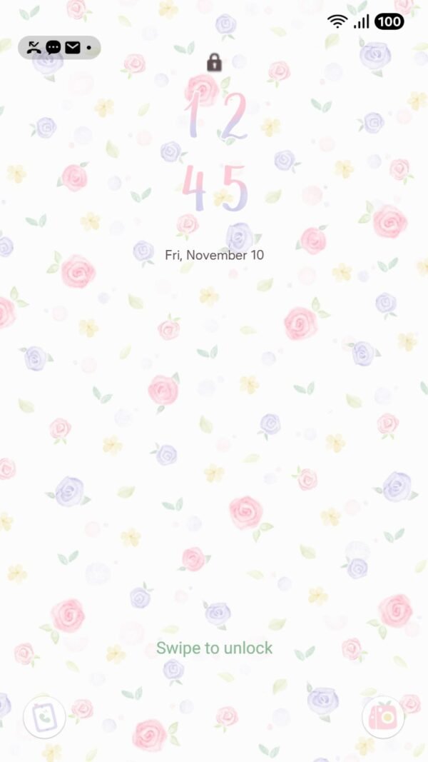 Samsung Themes: ❤️Mun❤️ Floral Dream Theme ~❤️ Premium Theme delicate roses for a soft, feminine look screen shot 1
