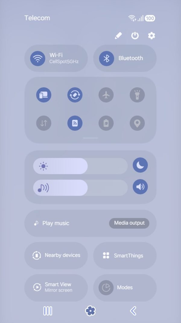 Samsung Themes: ❤️Mun❤️ Lantern Blossoms ~❤️ Premium Theme soft blossoms and lanterns glow in a dreamy blue mist screen shot 4