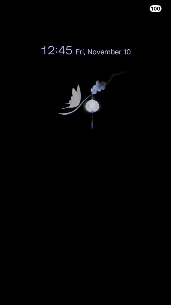 Samsung Themes: ❤️Mun❤️ Lantern Blossoms ~❤️ Premium Theme soft blossoms and lanterns glow in a dreamy blue mist screen shot 6