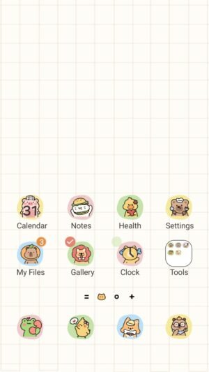 Samsung Themes: ❤️Mun❤️ Pastel Animal Icons ~❤️ Premium Theme adorable animals icons pack for a warm, cozy home screen screen shot 0