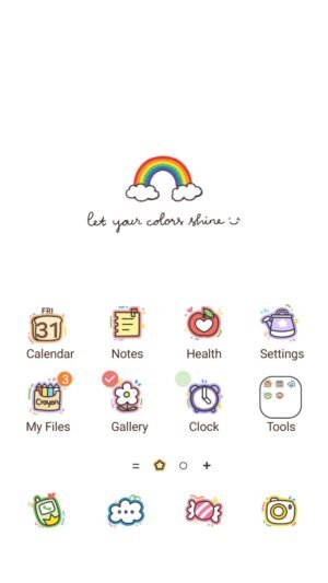 Samsung Themes: ❤️Mun❤️ Soft Rainbow Hope ~❤️ Premium Theme a tiny rainbow with gentle words offering calm reassurance and comfort screen shot 0
