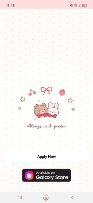 KakaoTalk Themes: Bunny Bear Valentine screen shot 0