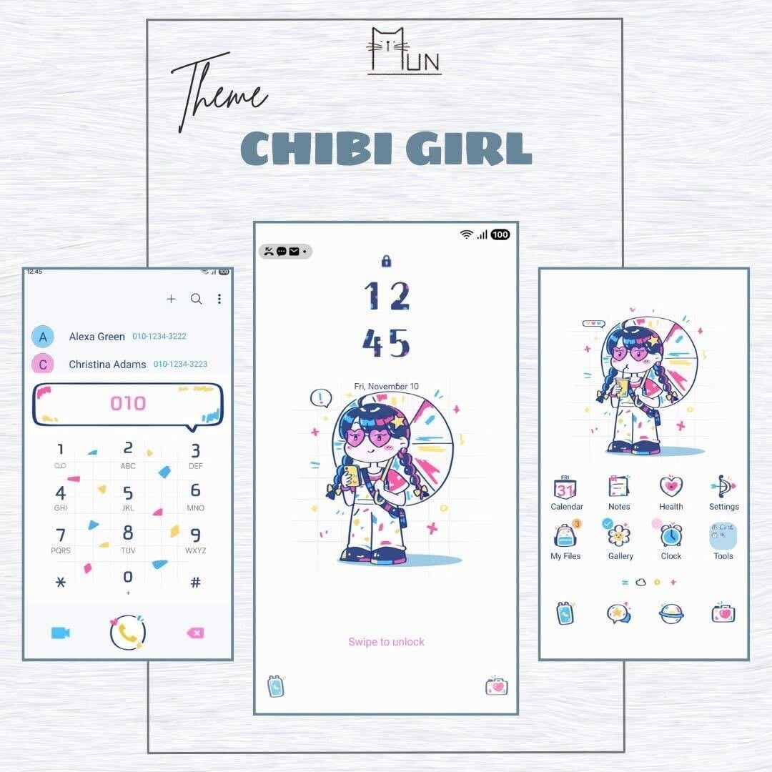 Chibi Girl Theme screenshot