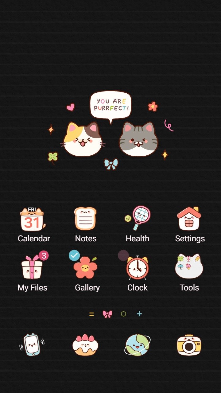 ❤️Mun❤️ Positive Message ~❤️ Premium Theme cute handwritten quote with snacks reminding you to keep moving forward