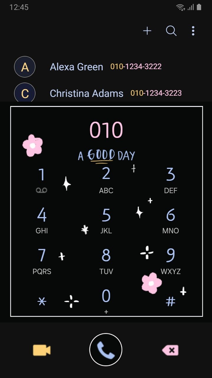 ❤️Mun❤️ Midnight Bloom ~❤️ Premium Theme a happy daisy in dark mode