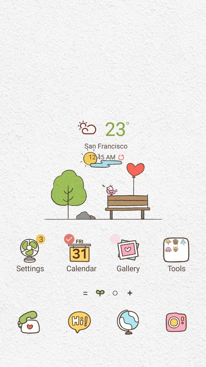 ❤️Mun❤️ Peach Pattern dream ~❤️ Premium Theme soft peach illustrations repeat in a sweet pastel pattern