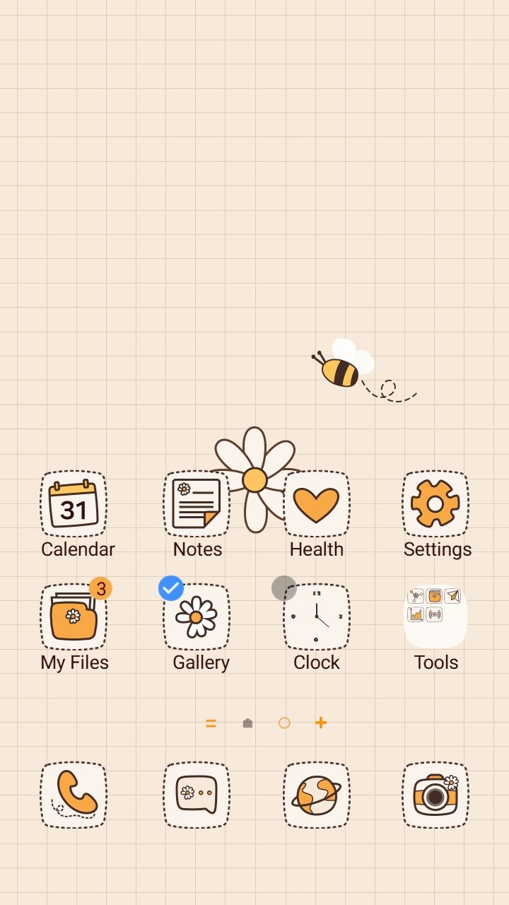Little Bee and Flower Samsung Theme