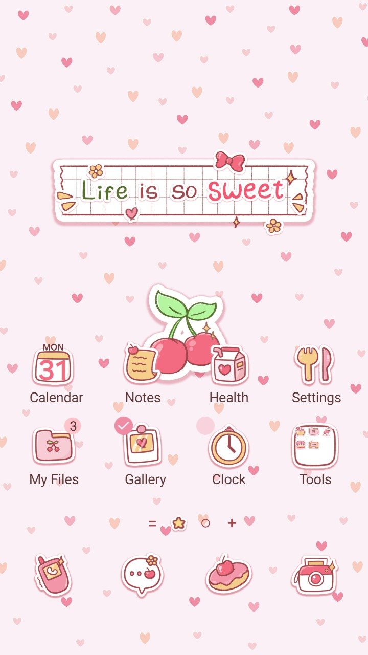 Cherry Sticker Theme Preview
